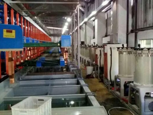 五金塑胶电镀线项目生产现场
